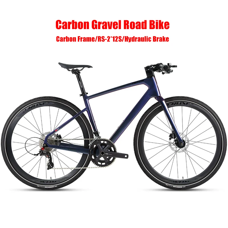Фото TWITTER GRAVEL V1 Углеродное волокно 700*40C GRAVEL Велосипед с плоским рулем RS-24S Гидравлический дисковый тормоз Карбоновый дорожный велосипед для взрослых №1