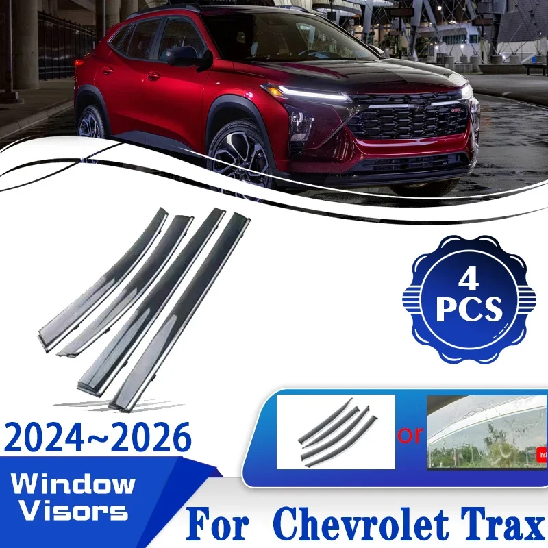 

Для Chevrolet Trax Аксессуары 2024 2025 2026 Автомобильные окна Солнцезащитные козырьки Дефлекторы Непромокаемые погодные козырьки Укрытия Аксессуары для автомобилей