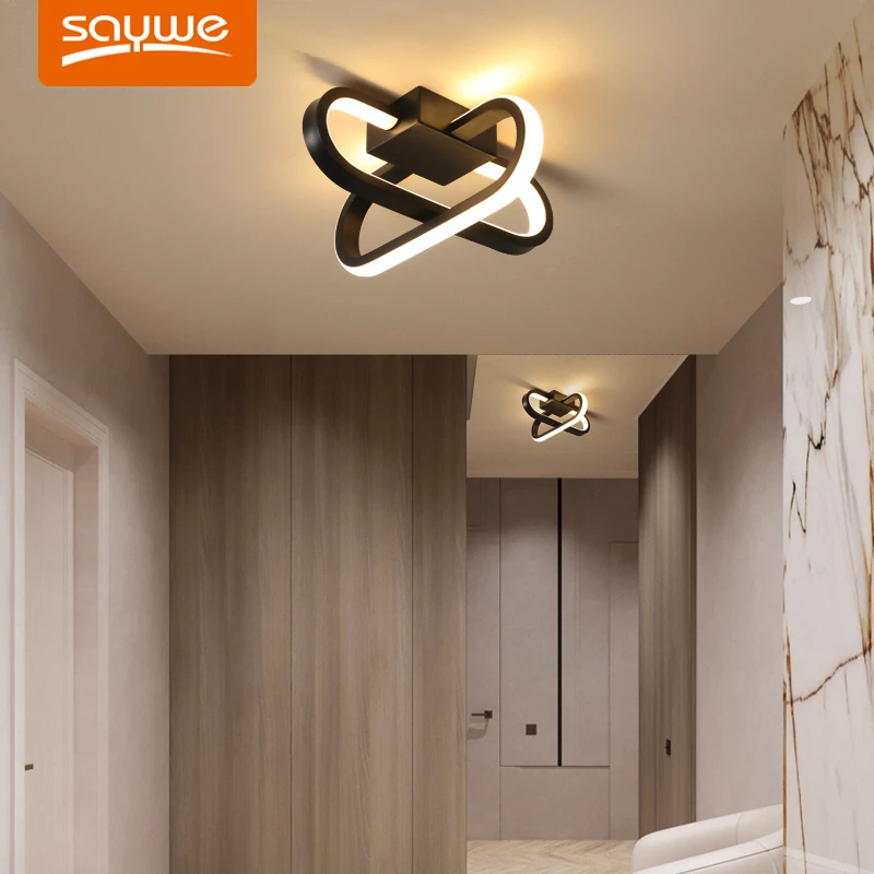 

Aisle Corridor Balcony Study Bedroom Living Room Modern LED Chandeliers Luster Indoor Lights White/Black HOME Lamp Input 90-260V