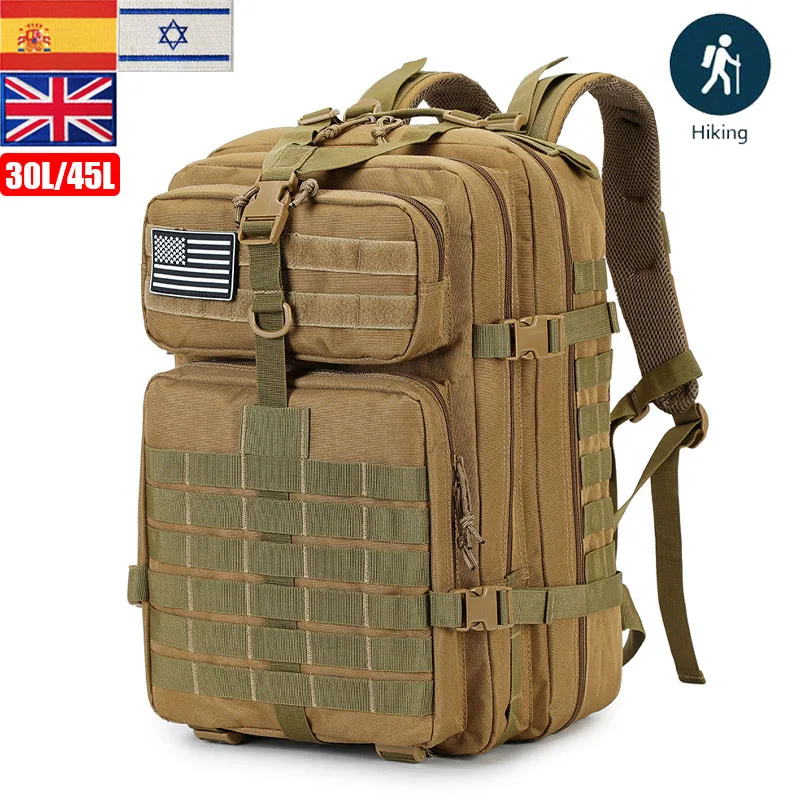 

Backpack 30L/50L Outdoor Travel Rucksack Bag Hiking Camping Mountaineering New Portable MOLLE 3P Tactical Pack Travel Bag
