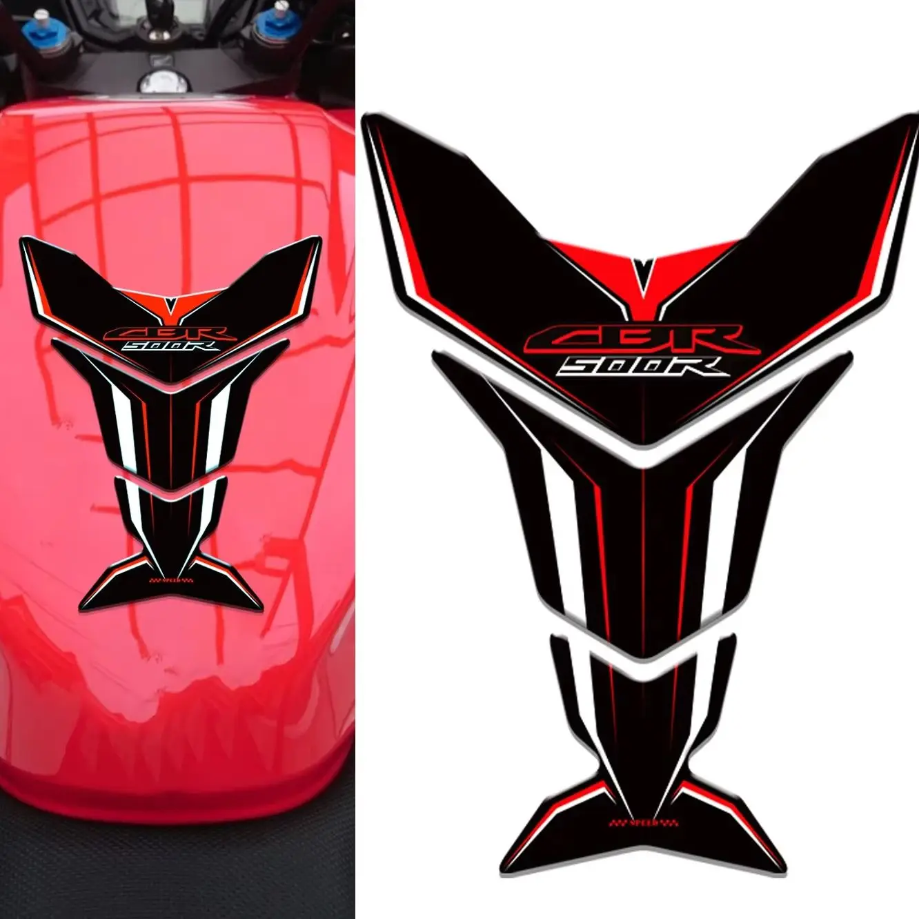 Фото CBR500R для Honda 2024, аксессуары для мотоциклов, топливный бак, 3d защитная наклейка, клейкие наклейки №1