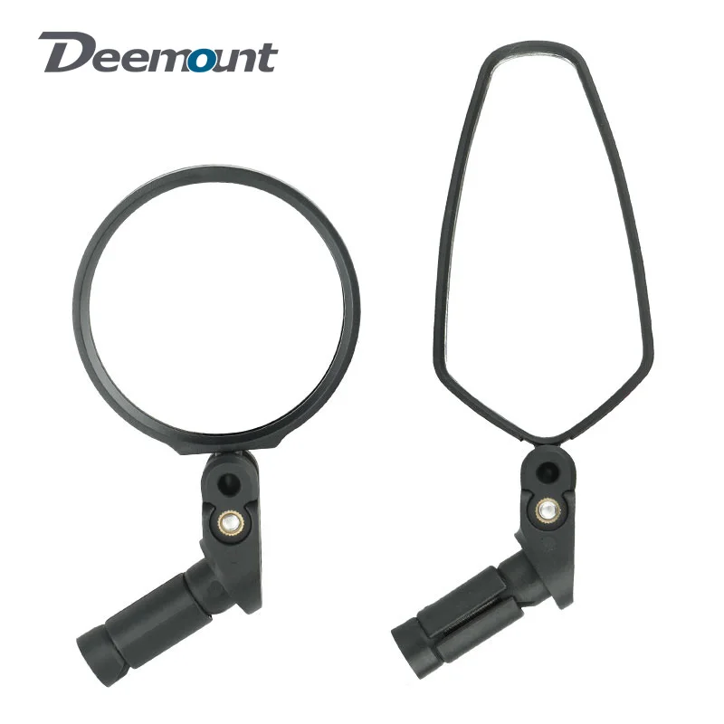 

1PC Universal Bicycle Mirror Left Right Install Convex or Flat Lens Back Sight Reflector Angle Adjustable Clear Wide Range