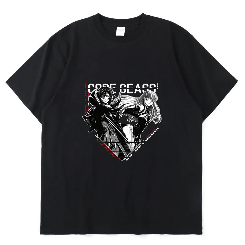 

Аниме-код Geass Lelouch Lamperouge Американский Ретро Романтический принт летние с коротким рукавом хлопковые свободные большие размеры