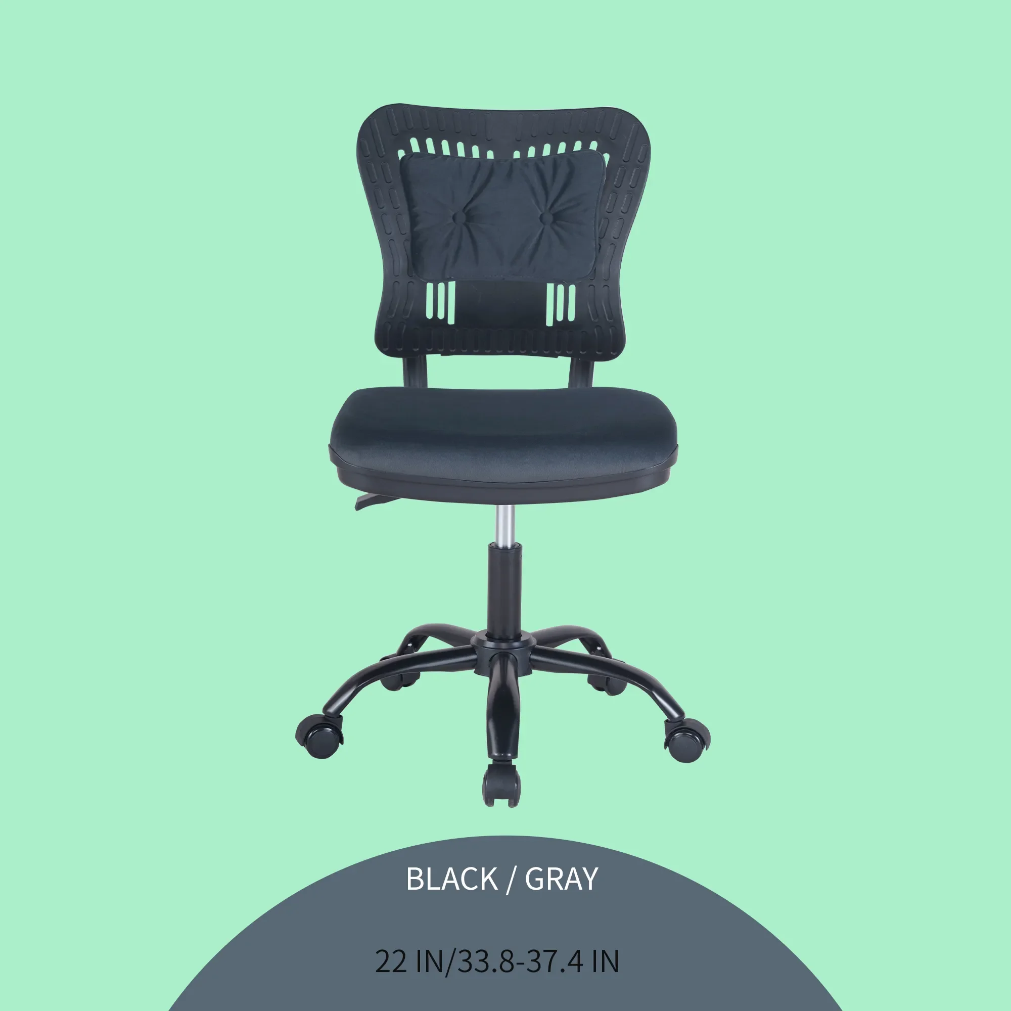 

TEEN DESK CHAIR WITH METAL FOOT RING