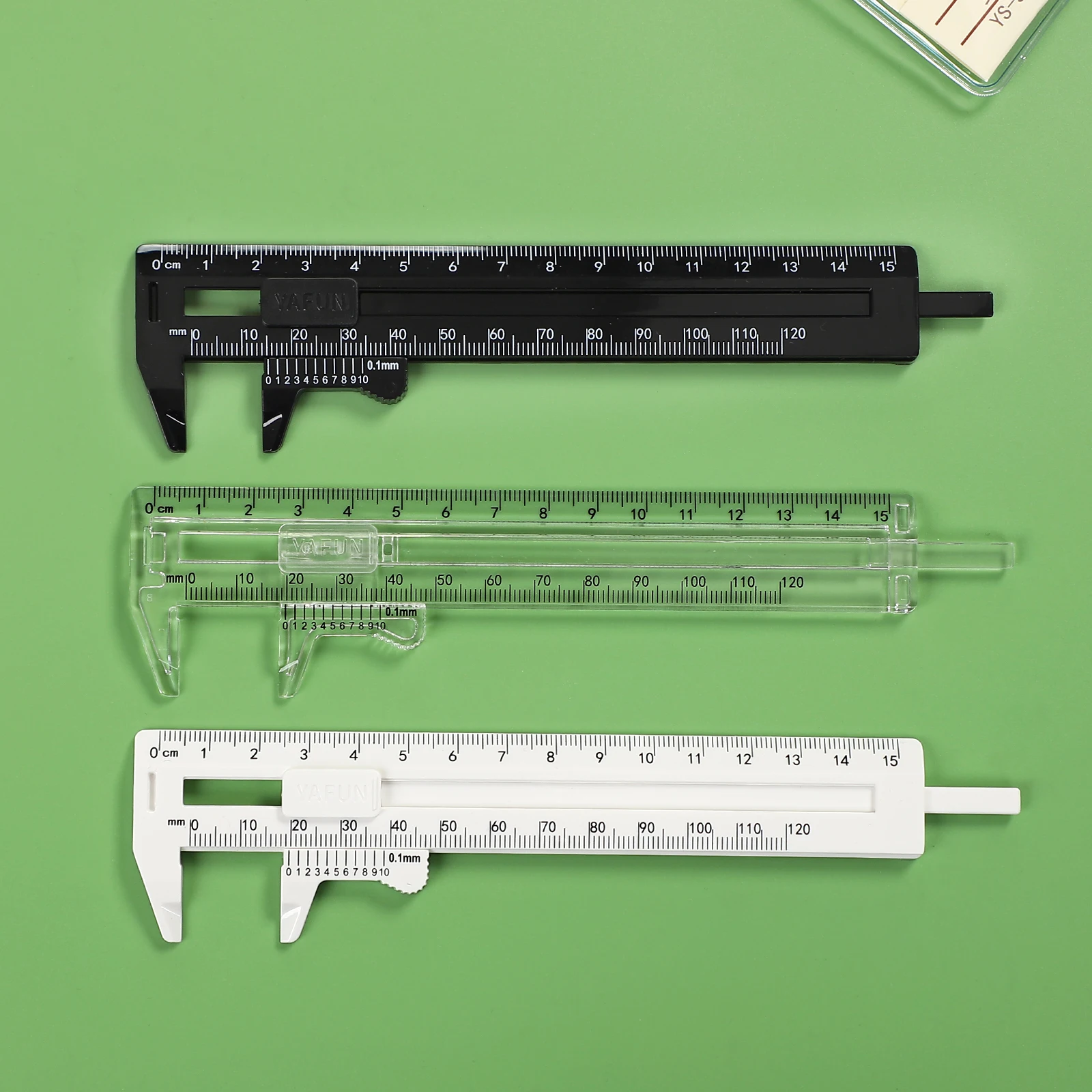 

3 Pcs/set 150mm Mini Plastic Vernier Calipers Simple DIY Tool Model Making Vernier Caliper Aperture Depth Diameter Measure Tool