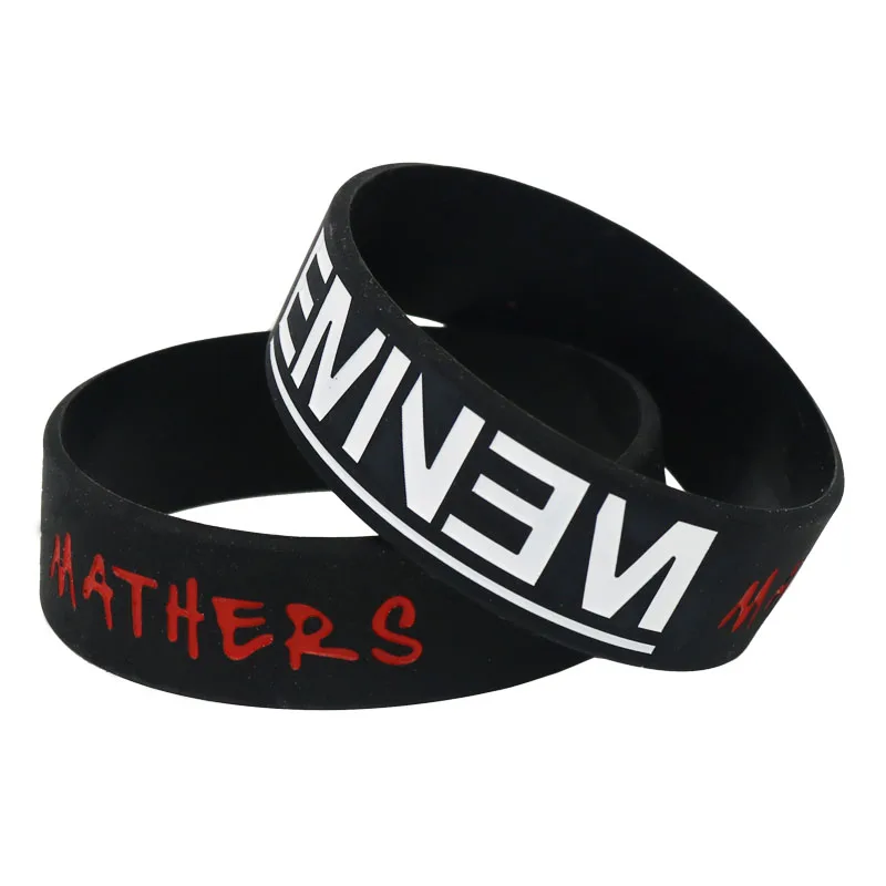 

1PC Hot Sale Eminem Wristband The Marshall Mathers LP Silicone Wristband Rubber Bracelets&Bangles Musics Fans Gifts SH184