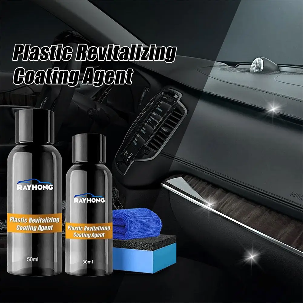 

Car Plastic Restorer Agent Plastics Revitalizing Coating 50ml Parts Deep Stains Refurbish Agent Cleaning Remove I5U1