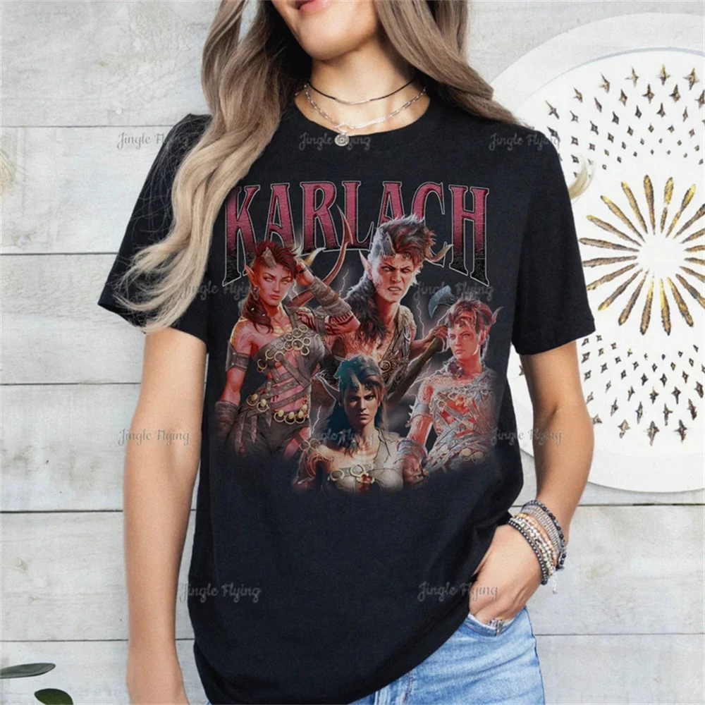 Винтажная Футболка Karlach balhardgate 3 подарок для женщин и мужчин футболка унисекс