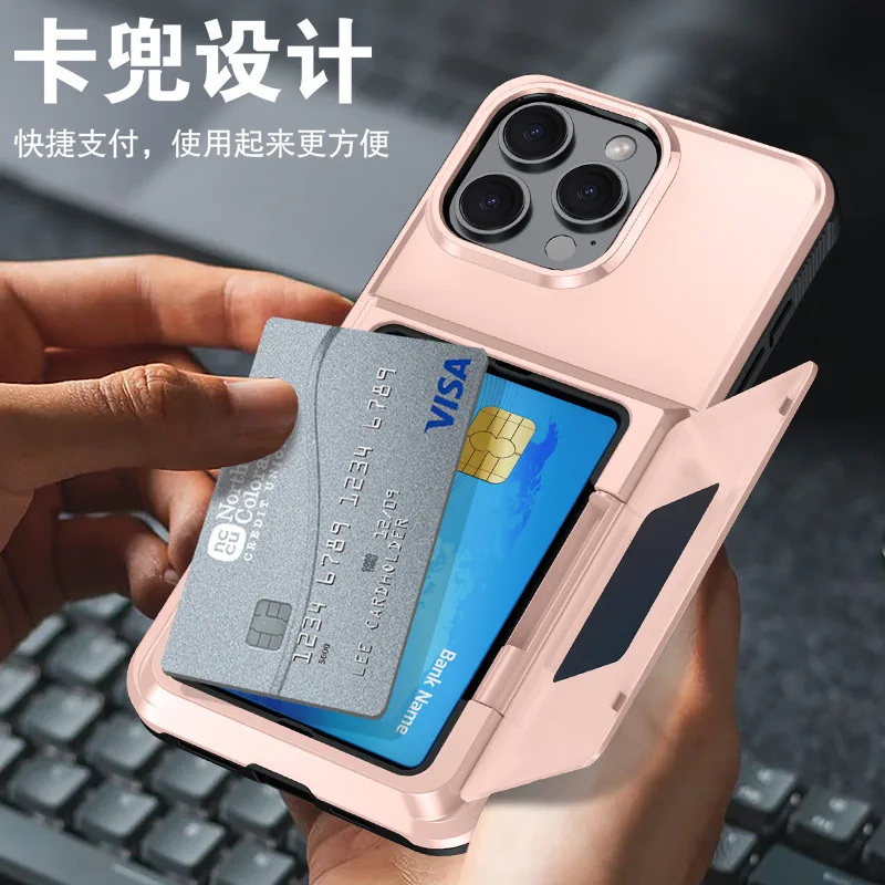 Новый чехол-бумажник с сумкой для карточек iPhone 16 15 14 plus 13 12 11 Pro Max кронштейном