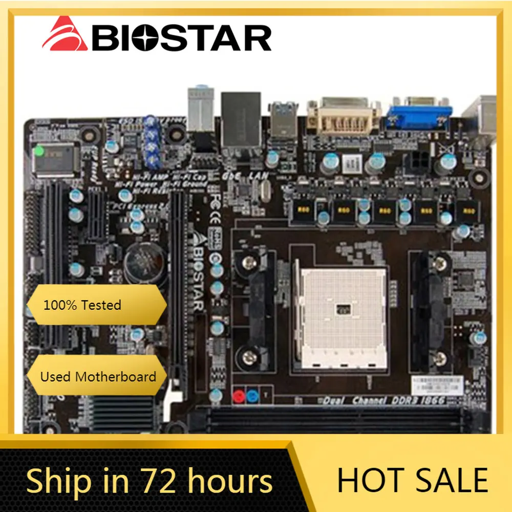 Б/у настольная материнская плата для Biostar Hi-Fi A75S3 DDR3 разъем FM2 USB3.0 - купить по