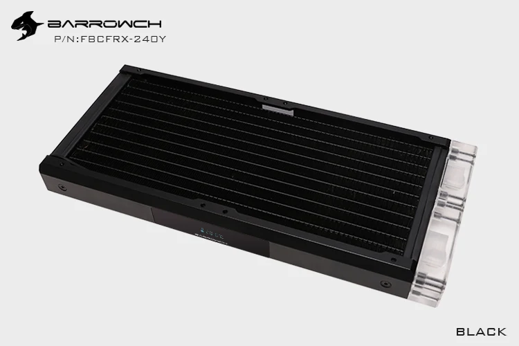 Модульный медный радиатор Barrowch 240 мм с OLED дисплеем акриловый/входной модуль POM