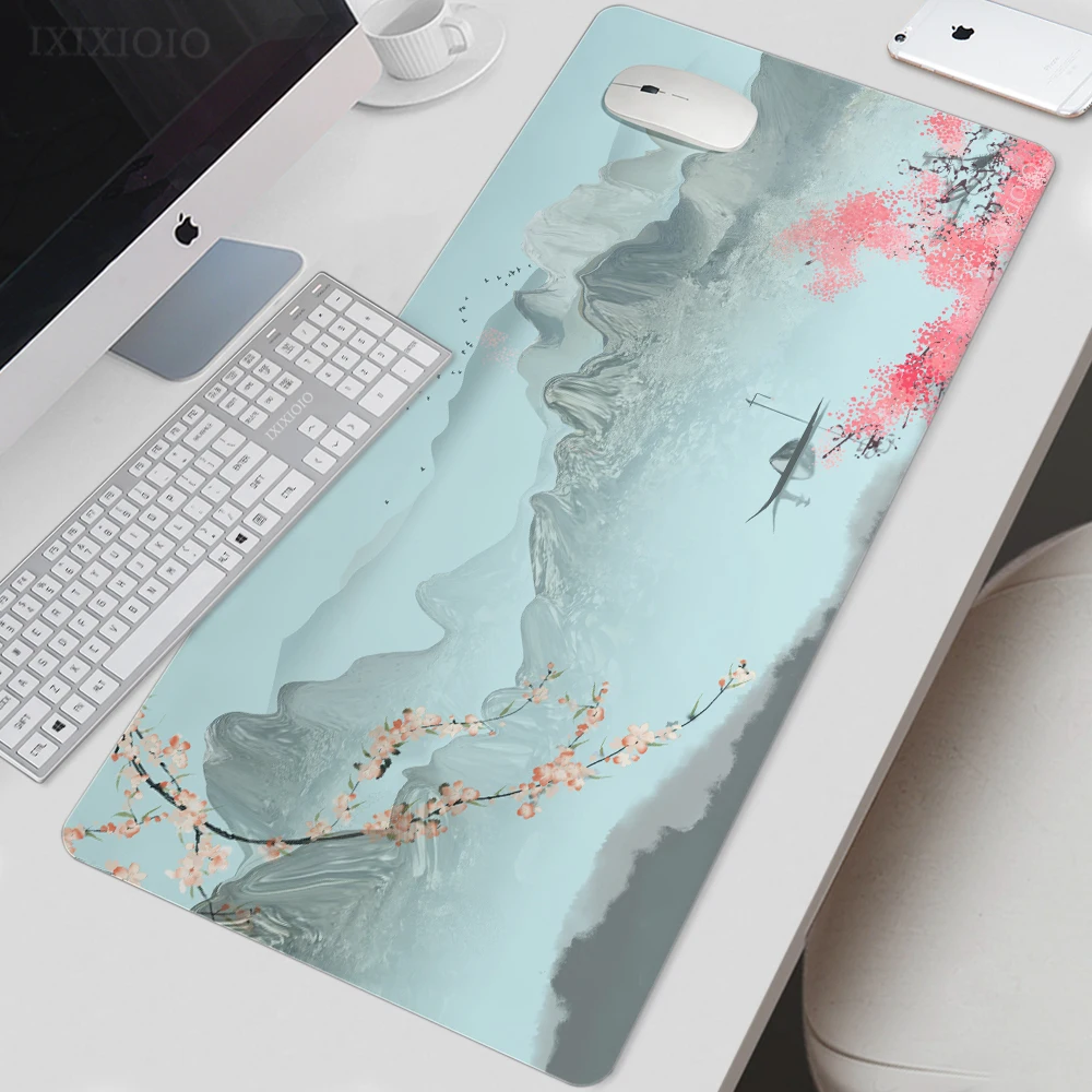 

Коврик для мыши с пейзажным рисунком, эстетичный игровой коврик для мыши, XL, для дома, компьютера, HD, XXL, механический коврик для клавиатуры, игровой коврик для ноутбука