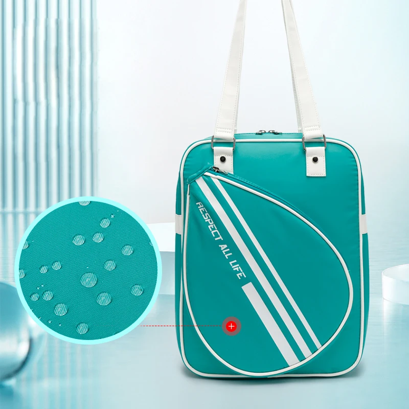 YWYAT Women Fashion Portable Handbag Badminton Racket Bag Shoulder for Sports Bag Waterproof for 2 Rackets
