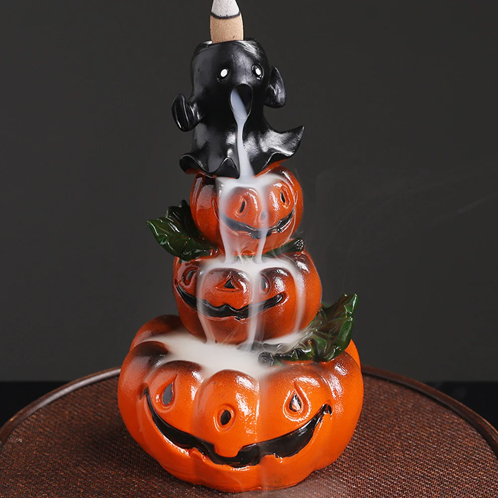 

Backflow Burner Chic Censer Holder Pumpkin European Style Office Desktop Adornment Resin Craft Decor
