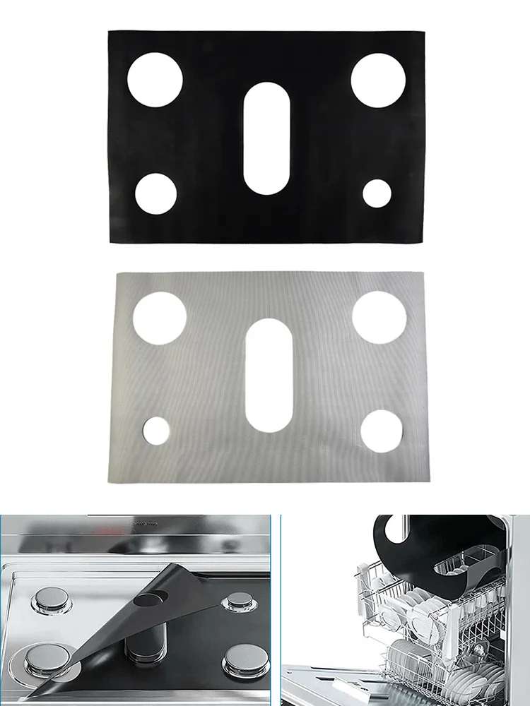 

Gas Stove Pad 5 Hole Kitchen Cleaning Pad Cooktop Mat Gas Stove Protective Cover Anti-Dirty Anti-Oil Pad Kitchen Supplies Clean