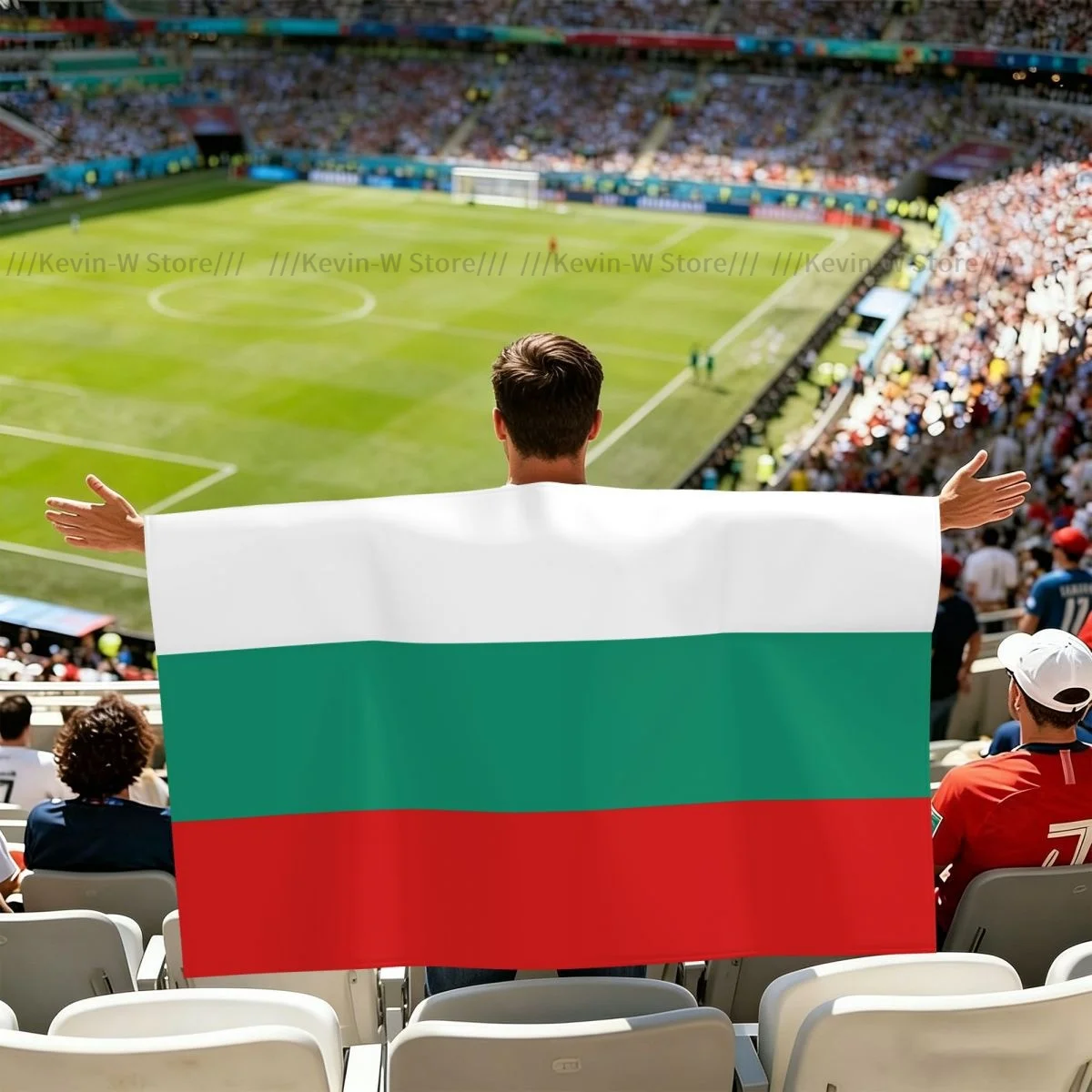 Накидка-флаг с рукавами для болельщиков: Флаг Болгарии для футбола, носимый флаг для поддержки команды (art.: 3920dae20d90d) - 3920dae20d90d