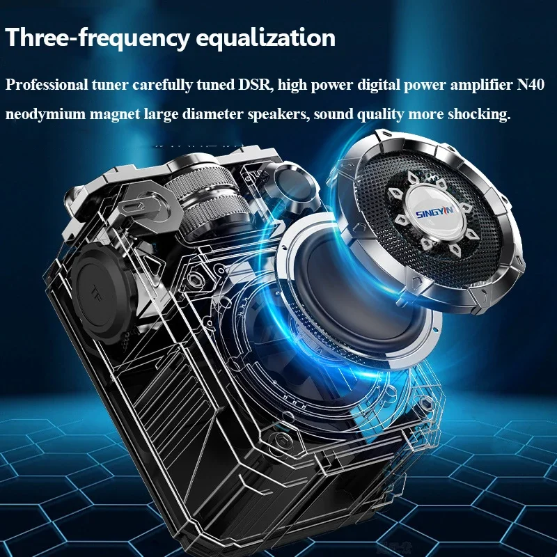 Мини-портативный Bluetooth-динамик в стиле Mecha