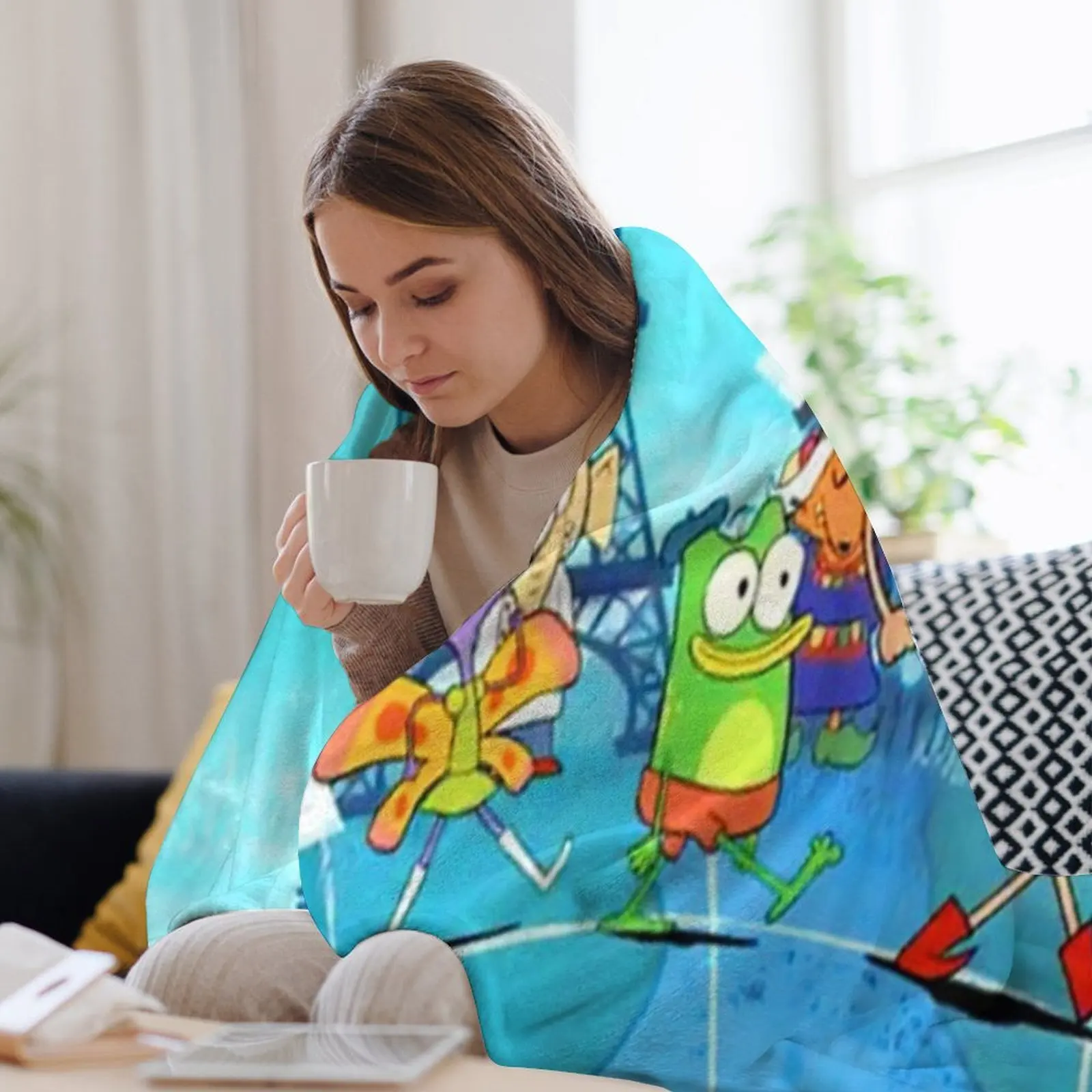 Подарок персонажей Let's Go Luna для фанатов декоративное одеяло украшения