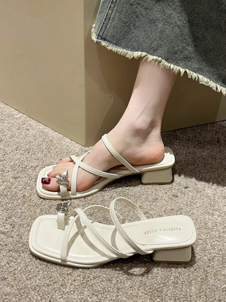 

Шлепанцы женские на квадратном каблуке, резиновые сандалии, пляжные роскошные, мягкие сланцы, мягкая обувь в гавайском стиле Su