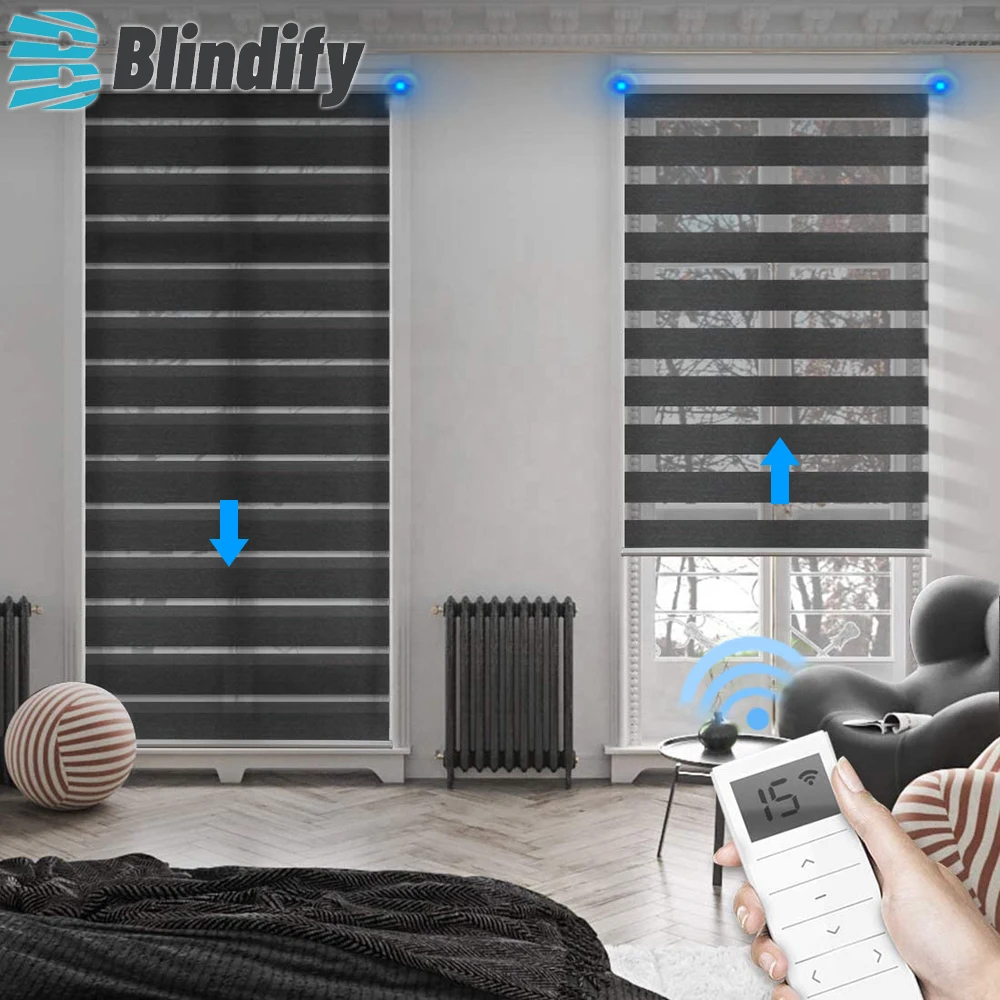 Blindify Моторизованные электрические умные автоматические двойные двухслойные