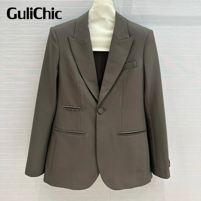 Женский офисный костюм GuliChic 10 7 года высококачественный темпераментный модный