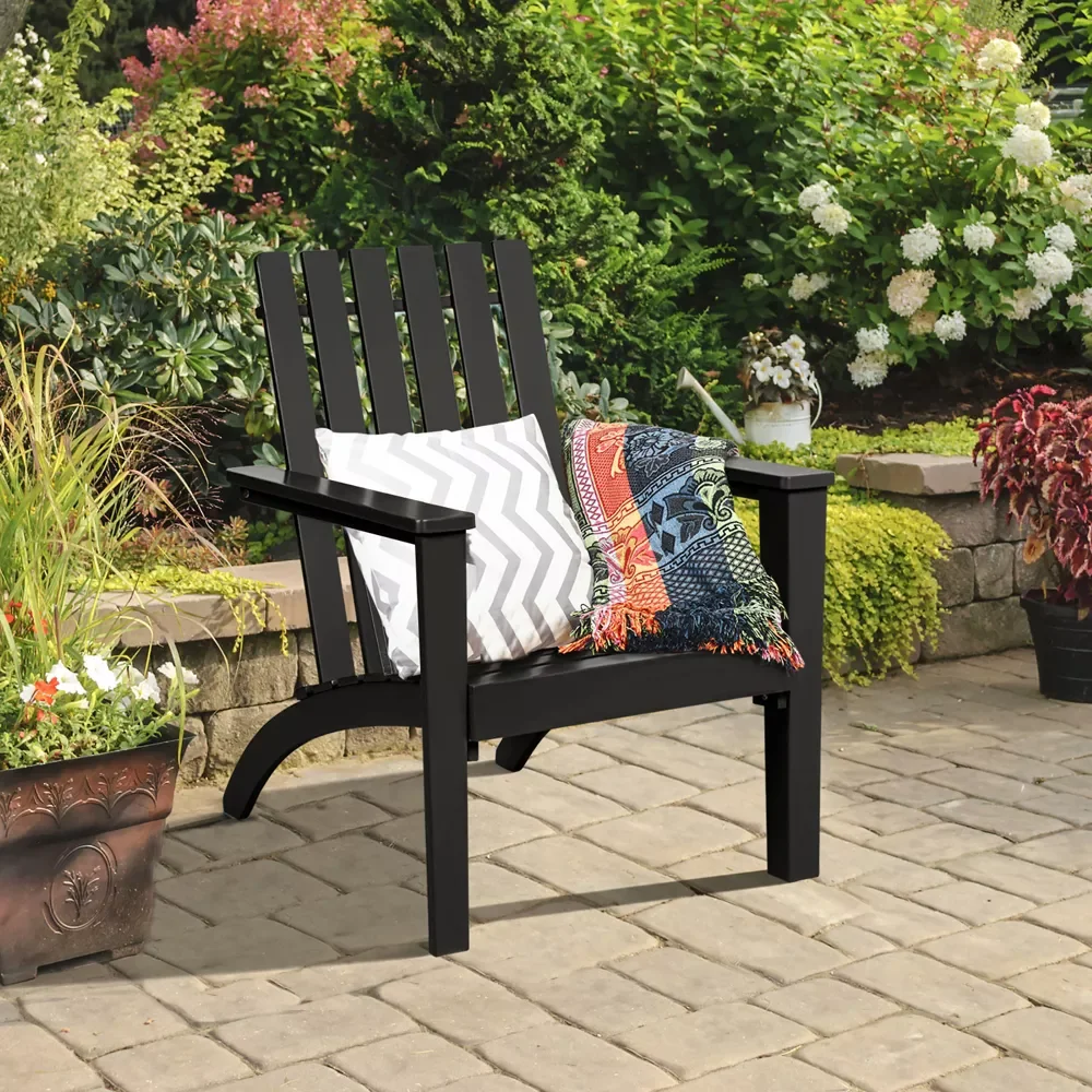 

Wood Lounge Armrest Garden Deck White\Black\Gray patio furniture