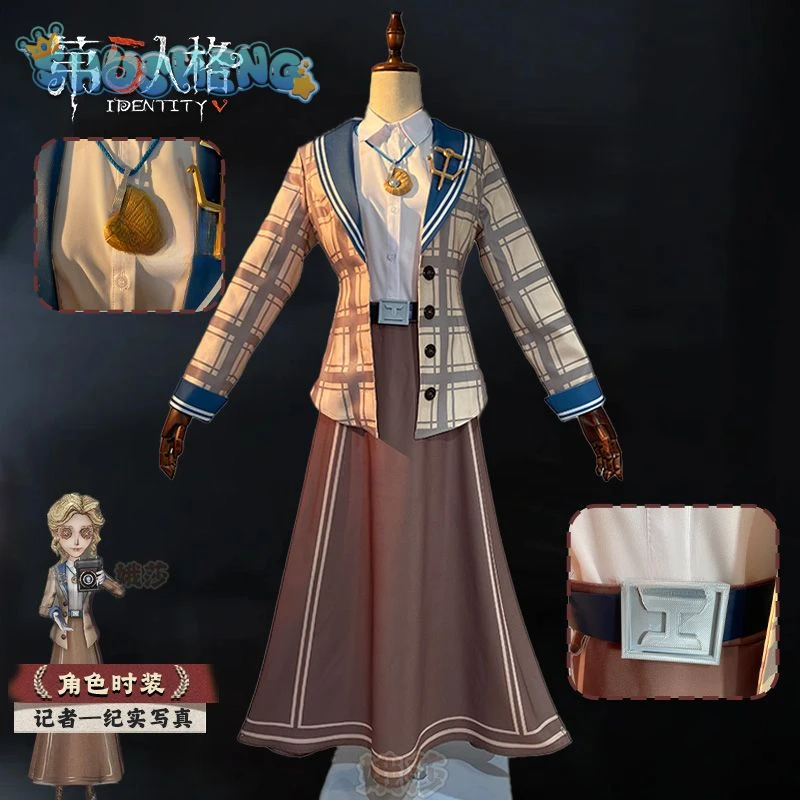 Репортер Косплей Игра Identity V Костюм Алисы Женская мода Survivor Одежда для ролевых