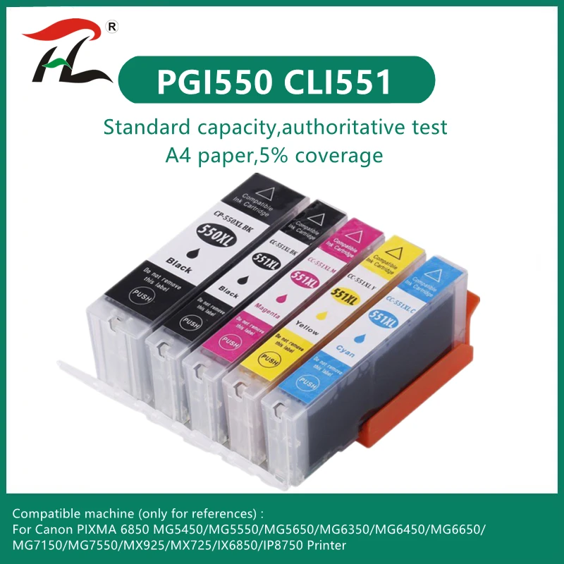 

PGI550XL pgi 550 cli-551 XL ink cartridge PGI550 CLI551 for Canon PIXMA IP7250 MG5450 MX925 MG5550 6450 5650