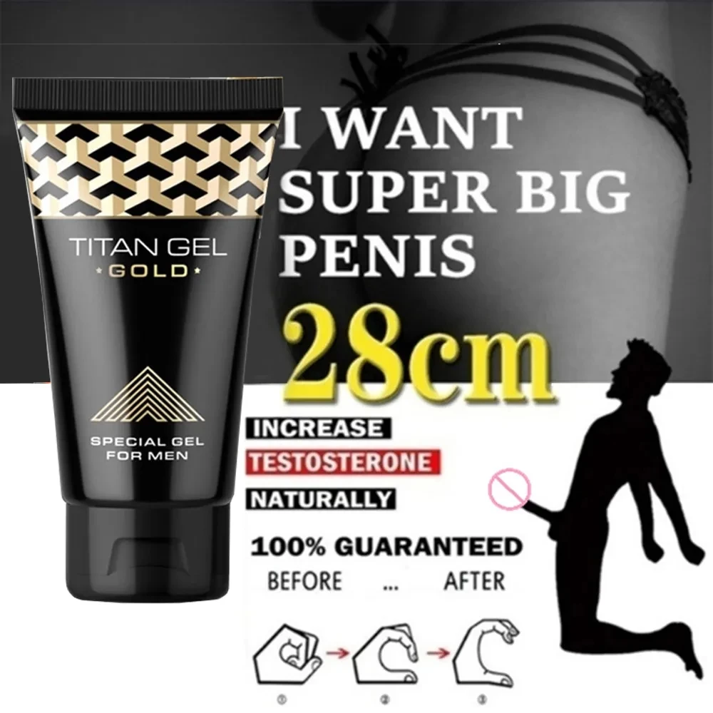 

TITAN GEL Gold Penis Enlargement XXL Growth Gel Oil Male Increase Enlarge Delay Men Big Dick Extender Enhancer Orgasm Sex Lube
