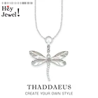 Ожерелье с изображением розовой стрекозы, Филигранное ювелирное изделие из стерлингового серебра 2019 пробы, подарок для женщин и девушек, зима 925