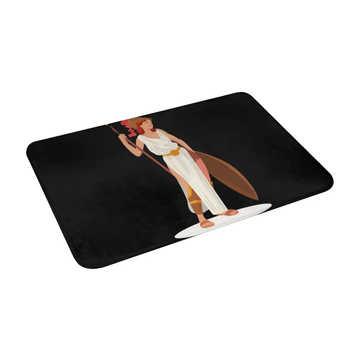 

Athena Greek Mythology Bath Door Floor Mat Rug Carpet Entrance Living Room Home Kitchen Doormat Bedroom Non-slip Bedside