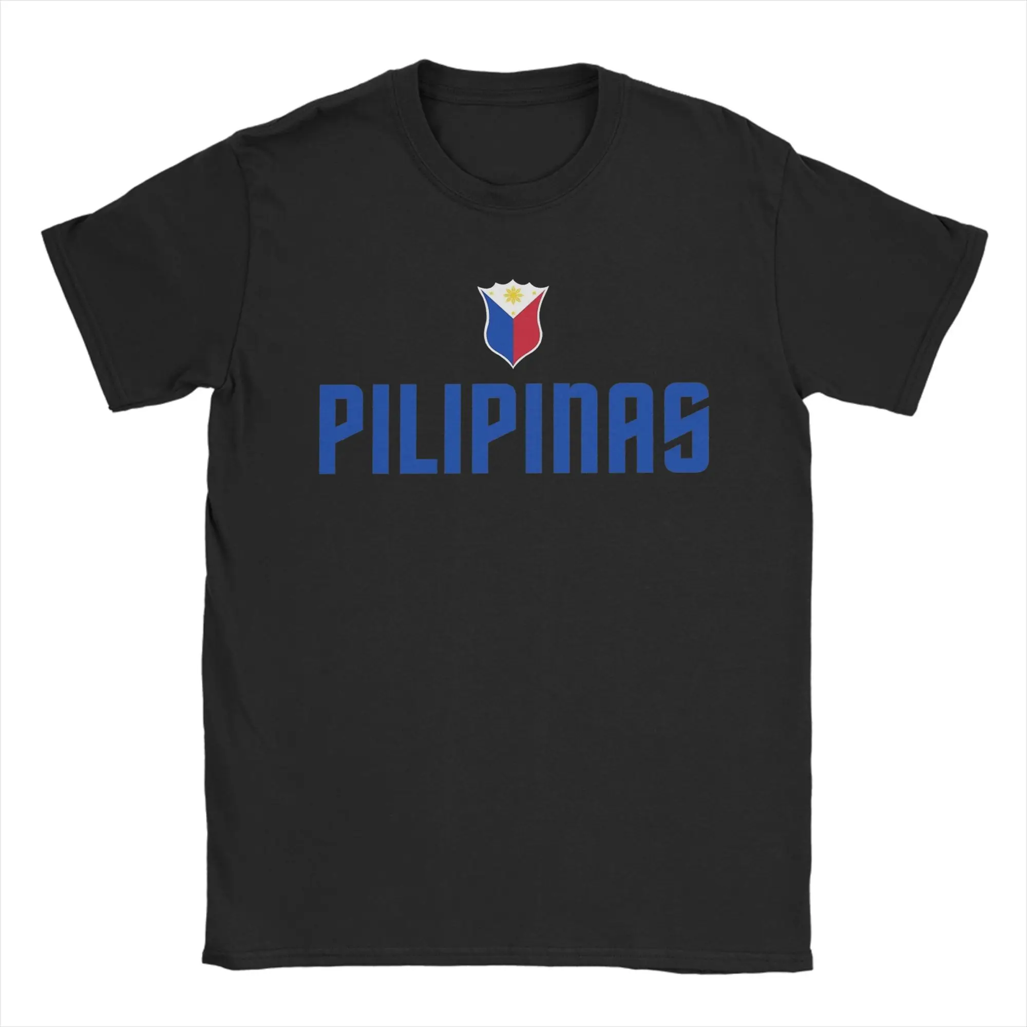 Фото Футболки Pilipinas Basketball Philippines для мужчин, хлопковые топы, рубашки в стиле харадзюку, с круглым вырезом, короткий рукав. №1