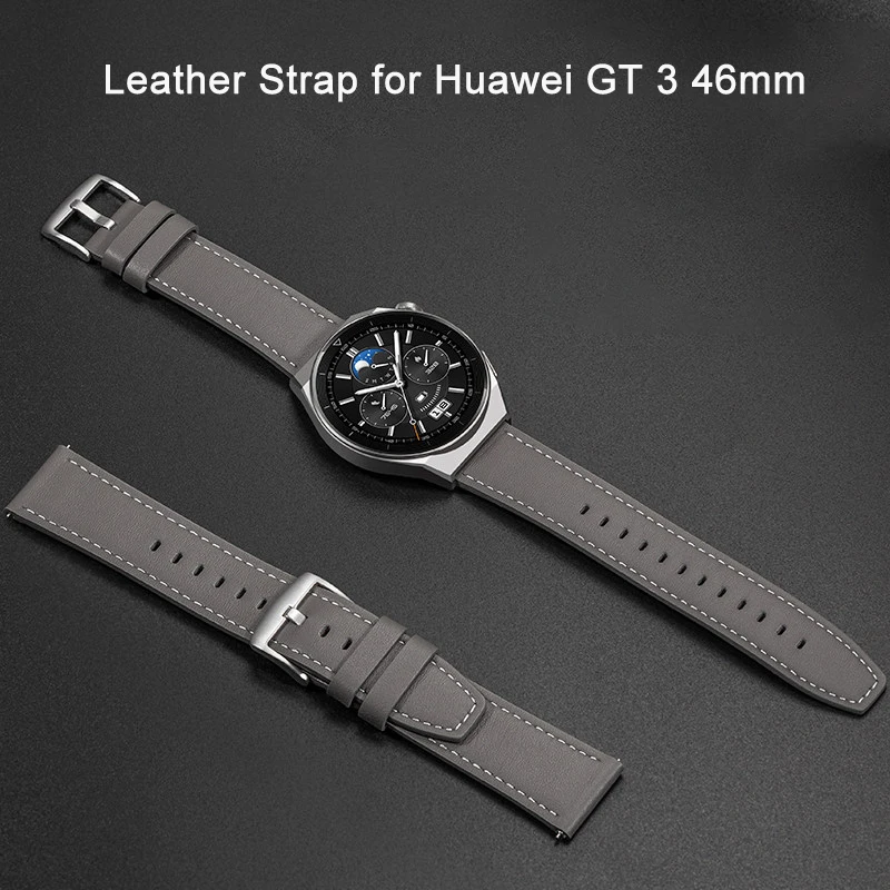 22mm Huawei Original Leather Strap For Huawei Gt3 Pro Watch Silicone Watchband for Huawei Gt3 Gt 2 Pro Watch Band For Man Women