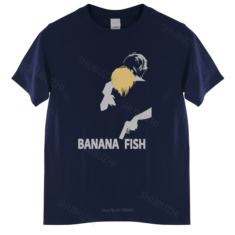 

Mens summer cotton tshirt Men's Sa Yo Na Ra Banana Fish T Shirt Anime Manga Ash Eiji Pure Cotton Tops women unisex tee-shirt