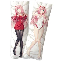 180cm japanese anime darling in the franxx 02 dakimakura man otaku cushion cover peachskin fullbody throw pillow case cosplay