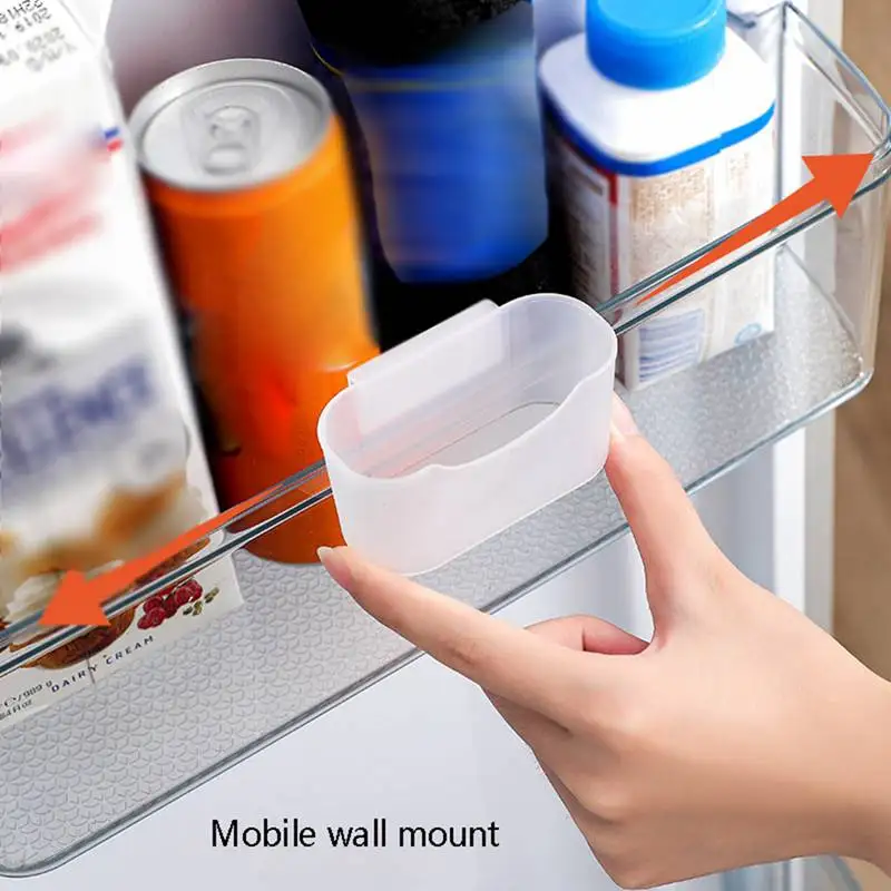 

2 PCS Refrigerator Side Door Storage Box Refrigerated Box Seasoning Segmented Organizer Compartmented Storage Boxes