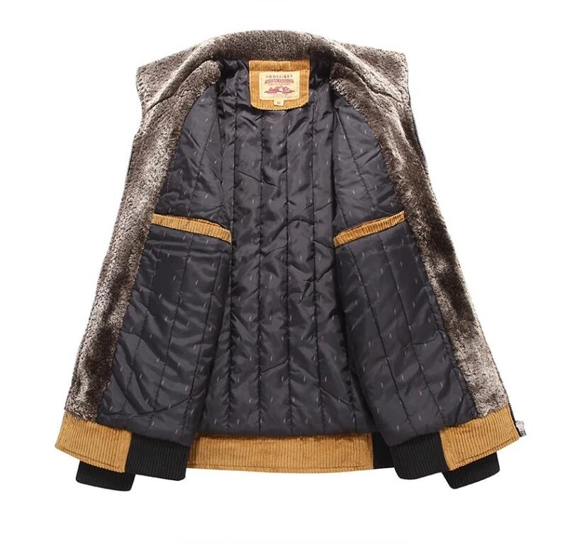 2022 Men's Winter Coat Warm Parka Casual Jacket Corduroy Down Jacket New Fashion Men's Thickened Coat Winter Jacket Size 6XL