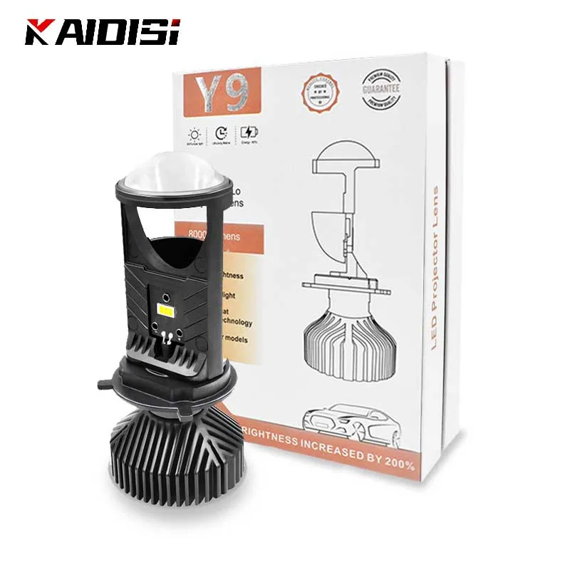 

Headlight Super Bright Y9 H4 Car Lamp Bulb High Low Beam Laser Led Projector Fog Light bi Led Projector Lens Canbus 36W 9000LM