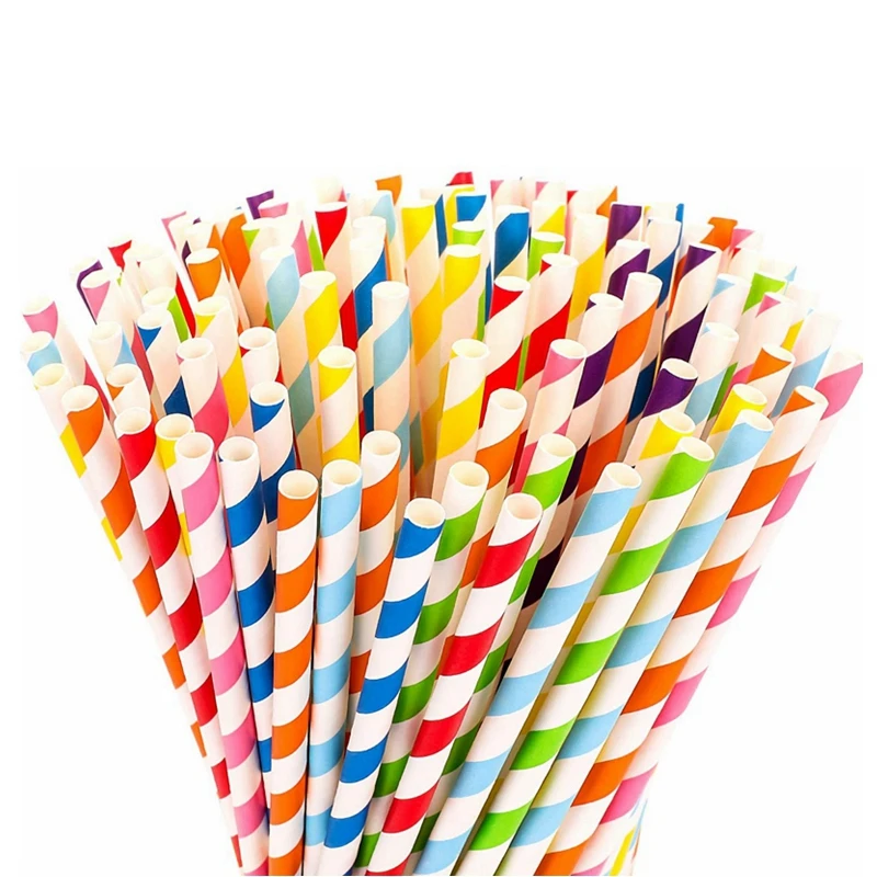 Цветные полосы одноразовая бумага питьевая фотобумага товары для вечерние