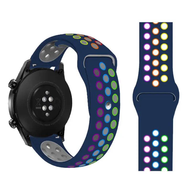 

Ремешок силиконовый для Samsung Galaxy watch 3 4 classic 46 мм Active 2 Gear s3 Frontier, браслет для Huawei watch GT/2/3/Pro, 20 мм 22 мм