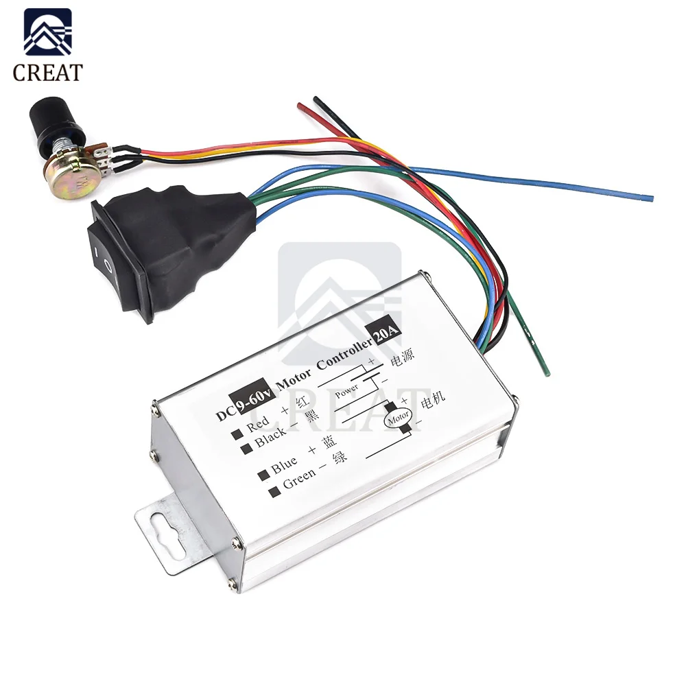 

DC Governor DC 9-60V High Power Pulse Width Motor Driver PWM Control Board For Electric Bike Scooter E-bike Accessories