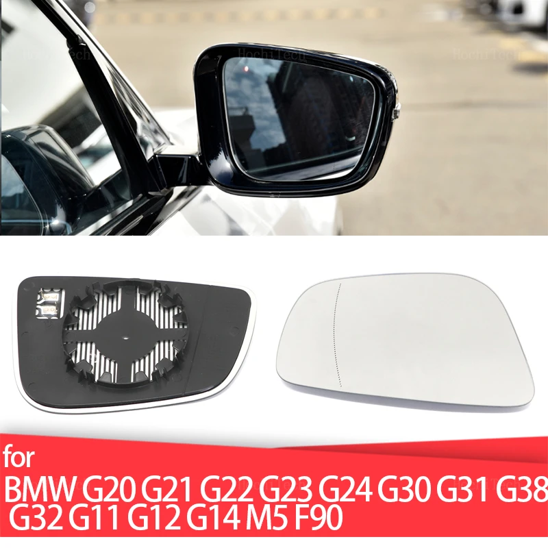 

Side Blue Heated Electric Wide Angle Wing Mirror Glass For BMW 3 4 5 6 7 8 G20 G21 G28 G22 G30 G31 G38 G32 G11 G12 G14 G15 F90
