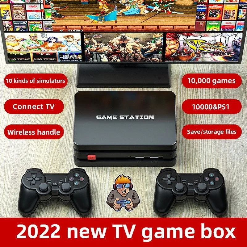 

Игровая приставка с двумя ручками, HDMI, 4K HD, 10000 +, 2,4 ГГц