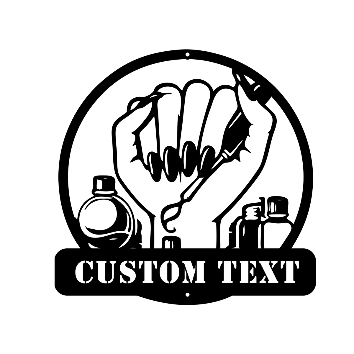 Металлические настенные рисунки Nail Tech на заказ персонализированные инструменты