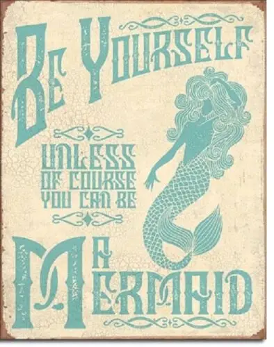 Будьте себе или будьте русалочкой смешной юмор в стиле ретро кухонный Настенный