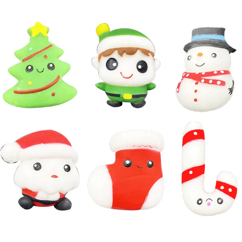 

Christmas Squeeze Mochi Fidget Toy Cute Squishy Pet Rising Antistress Soft Sticky New Style Sensory Mini Gift for Kids Autism