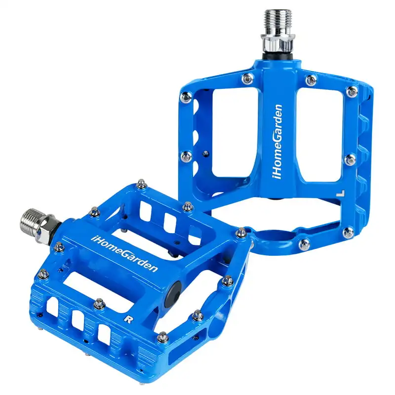 

Stunning Blue Aluminum Alloy Mountain Bike Pedal Set, Sealed Bearing Flat Platform Pedals, Bike Accessories for Road Bike, Cycli