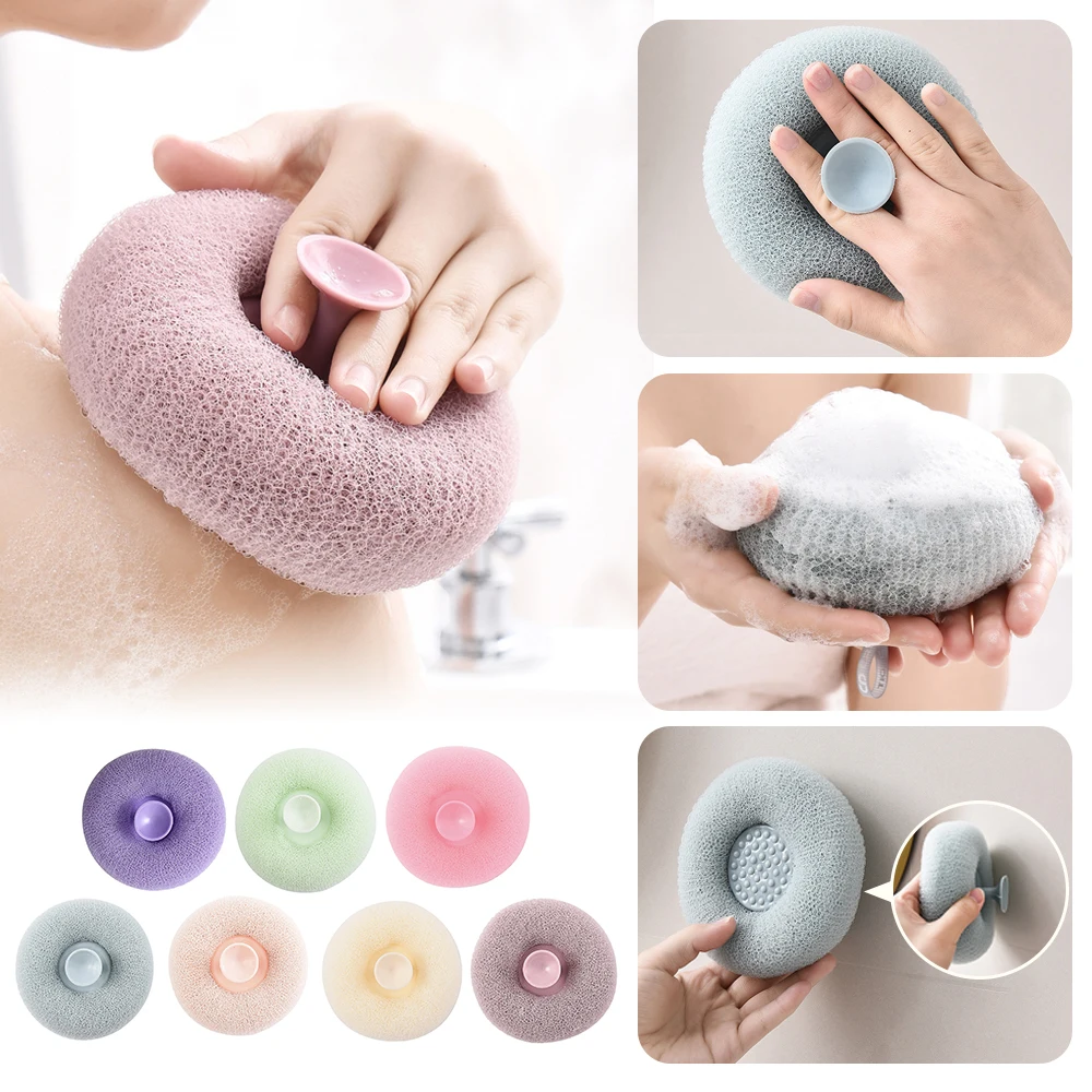 

New Soft Mesh Bath Sponge Balls Nylon Cleaning Brush Shower Puff Body Cleaner Exfoliat Scrubbers Bath Ball Bathroom Accessories