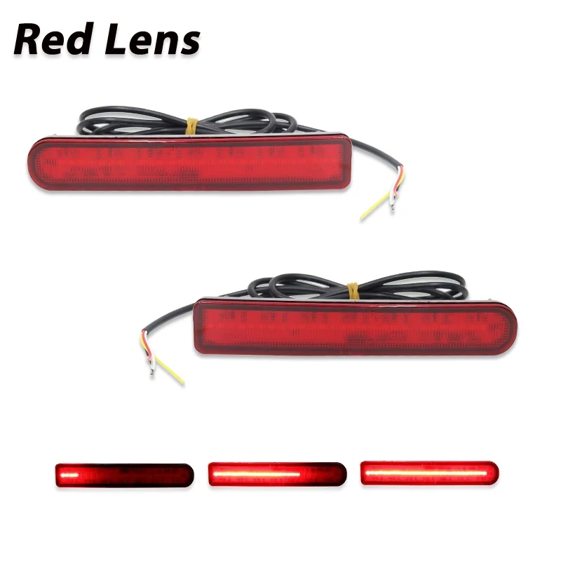 Для 2007-2014 Toyota FJ Cruiser красный светодиодный отражатель заднего бампера стоп-сигналы задние противотуманные фары с последовательными указателями поворота