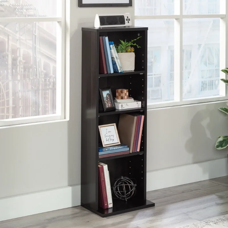 

Sauder Beginnings Multimedia Storage Tower, Cinnamon Cherry Finish bookshelf storage shelf
